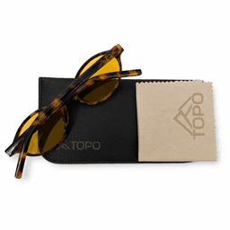 Óculos de Sol TOPO — Tartaruga, com case e flanela